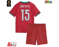Portugal Joao Neves #15 Primera Equipación Niños Mundial 2026 Manga Corta (+ Pantalones cortos)